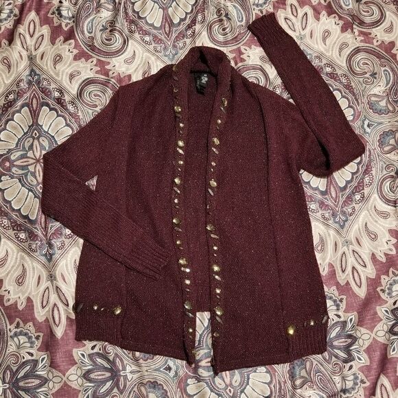 BKE Boutique Gem Sparkle Cardigan - Picture 1 of 4